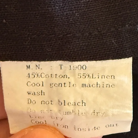 Black Floral Embroidered Tunic Oversized Midi Dress Cotton Linen‎ Lagonlook XL - Picture 14 of 14